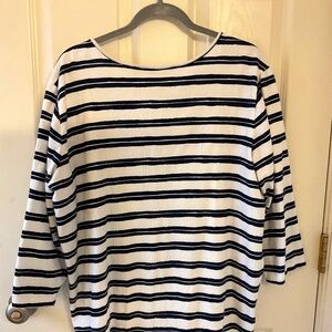 Land's End striped gauze tunic
